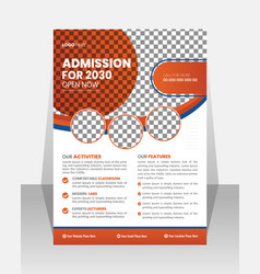 School Admission Flyer Template Design