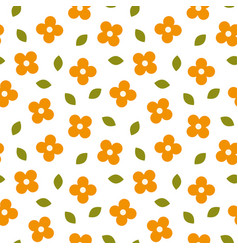 Seamless Pattern With Tiny Yellow Flowers