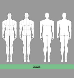 Set Of Xxxl Men Fashion Template Extra Large 9