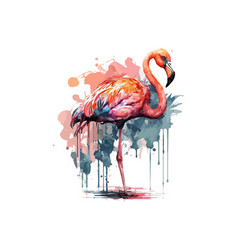 Watercolor Flamingo