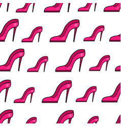 Heeled Shoes Fashion Seamless Pattern