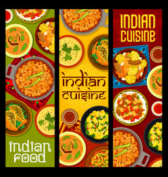 Indian Cuisine Meals And Dishes Banners