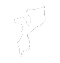 Mozambique Country Map Outline