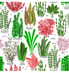 Seaweed Seamless Pattern Sea Weed Fur Background