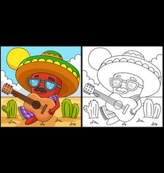 Cinco De Mayo Jalapeno Coloring Page