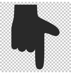Hand pointer down icon Royalty Free Vector Image