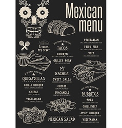 Menu Mexican Restaurant Template Placemat