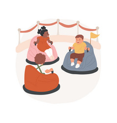 Mini Bumper Car Ride Isolated Cartoon