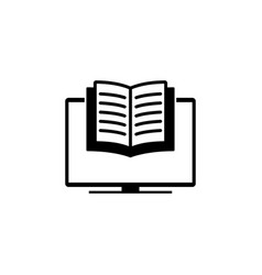 Reading Books On Pc Flat Icon