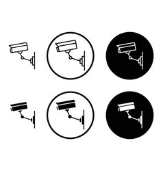 Security Camera Line Icon Set