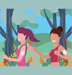 Women Running Portrait