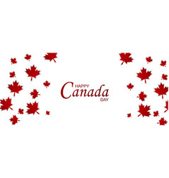 Canada Day Canadian Flag And Maple Leaves Red