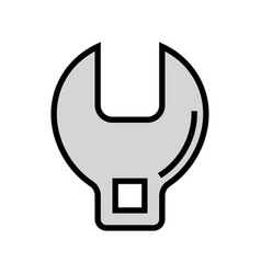 Crowfoot Wrench Tool Color Icon