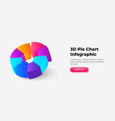 Isometric Pie Chart Infographic 3d Diagram