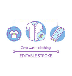 Zero Waste Clothing And Products Concept Icon