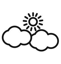 Cloud And Sun Icon Perfect For Weather Forecast