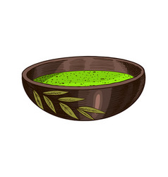 Matcha Green Tea Organic Powder And Bowl Chawan