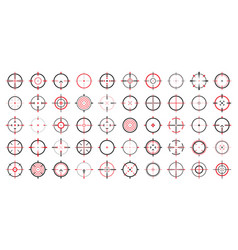 Crosshair Gun Sight Icons Bullseye Black