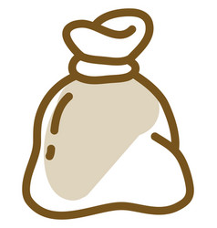 Medieval Potato Sack On A White Background