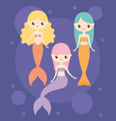 Three Cute Mermaids