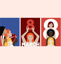 Women Day Vertical Poster Set