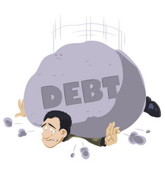 Businessman Under Heavy Debt Burden Web Page