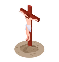 Crucified Christ Isometric Composition