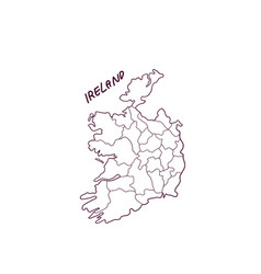 Hand Drawn Doodle Map Of Ireland