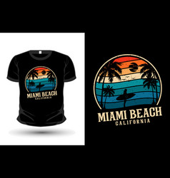 Miami Beach California Merchandise Mockup T Shirt