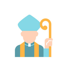 Clergy Flat Color Icon