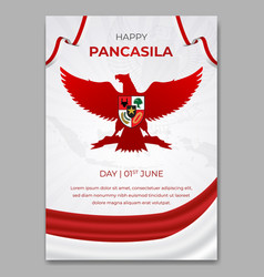 Happy Indonesian Pancasila Day June 01st Poster