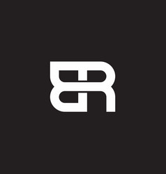 Letter Br Abstract Negative Space Logo