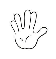 Cartoon Vulcan Salute Hand Gesture