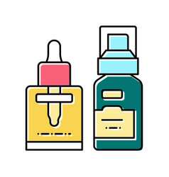 Cosmetic Oil For Facial Skin Color Icon