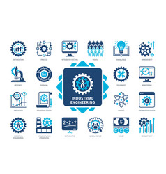 Industrial Engineering Solid Icon Set