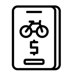 Pay Bike Online Icon Outline City Rent