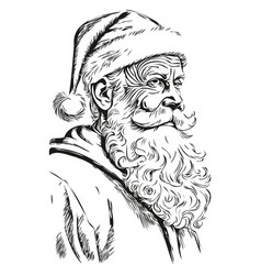 Santa Claus Poster Sketch Detailed Display Art