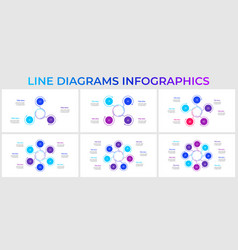 Set Of Linear Infographic Elements Cycle