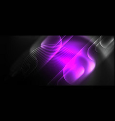 A Glowing Purple Wave On Black Background