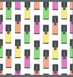 Colorful Marker Pens Seamless Pattern