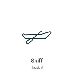 Skiff Outline Icon Thin Line Black Icon