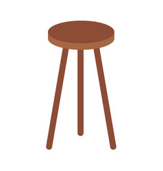 Three Legged Bar Stool Icon Wooden Stool Stock