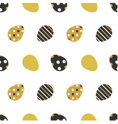 Black And Gold Easter Eggs Seamless Pattern