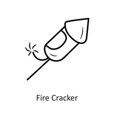 Fire Cracker Outline Icon Design