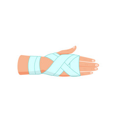 Man With Bandaged Hand Cartoon