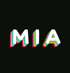 Mia - Retro Rainbow Typography Faded Style