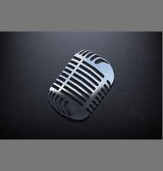 Old Microphone 3d Logo Design Shiny Mockup