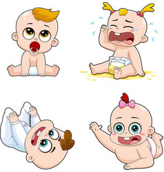 Cute Babies Cartoon Characters Collection