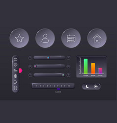 Gradient Glassmorphism Elements Set