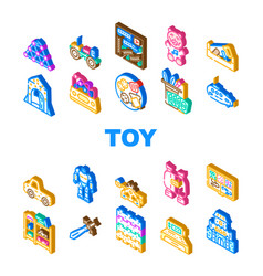 Toy Baby Child Kid Icons Set